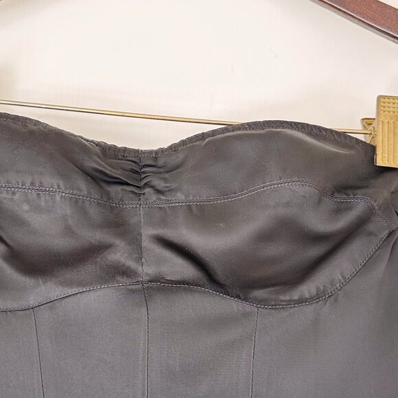 Helmut Lang Black Satin Top Bustier 1995 Vintage Archive 90s Made In Italy - Picture 4 of 16